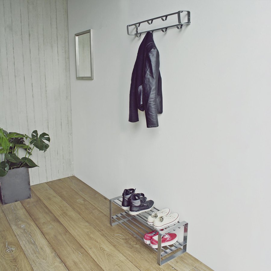 SPINDER DESIGN rektangulr Rex knaggrekke, m. 7 knagger - grtt stl