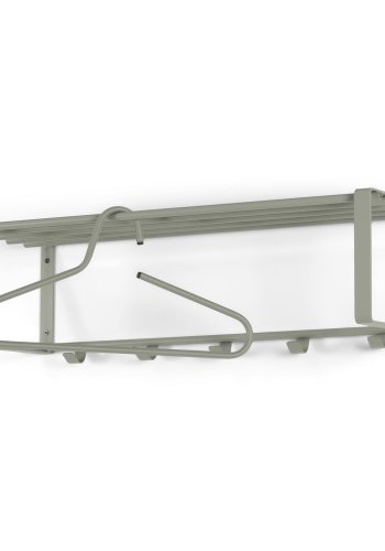 SPINDER DESIGN Rex hattehylle, m. 1 hylle og 5 kroker - stvgrnt stl (70x19)