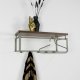 SPINDER DESIGN Rex hattehylde, m. 1 trhylde og 5 kroge - stvgrnt stl (70x28)