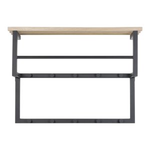 SPINDER DESIGN Rizzoli entréopstilling, m. 10 knager, bjlestang og trhylde, lille - sort stl