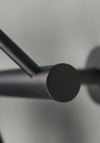 SPINDER DESIGN rektangulr Odin knaggrekke, m. 5 kroker - sort stl