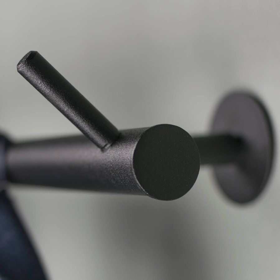 SPINDER DESIGN rektangulr Odin knaggrekke, m. 5 kroker - sort stl