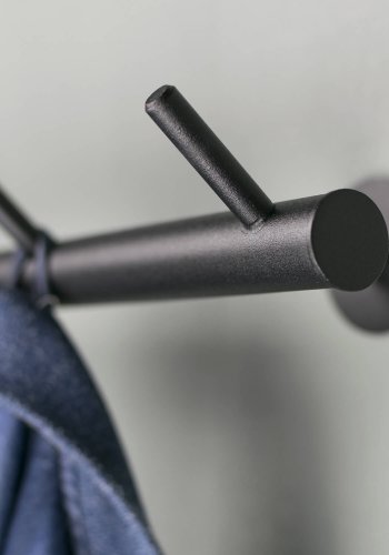 SPINDER DESIGN rektangulr Odin knaggrekke, m. 5 kroker - sort stl