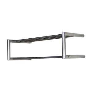 SPINDER DESIGN rektangulr Smooth hattehylle, med hengerstang - grtt stl