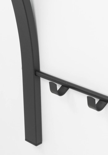 SPINDER DESIGN Carve knaggrekke, med hylle, hengestang og 6 kroker - svart stl