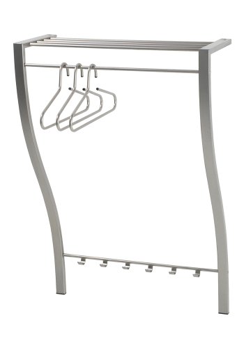 SPINDER DESIGN Carve knaggrekke, med hylle, hengestang og 6 kroker - grtt stl 