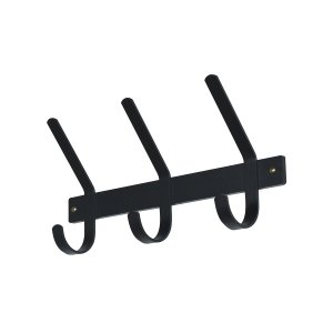 SPINDER DESIGN Dexter knaggrekke, m. 3 kroker - sort stl