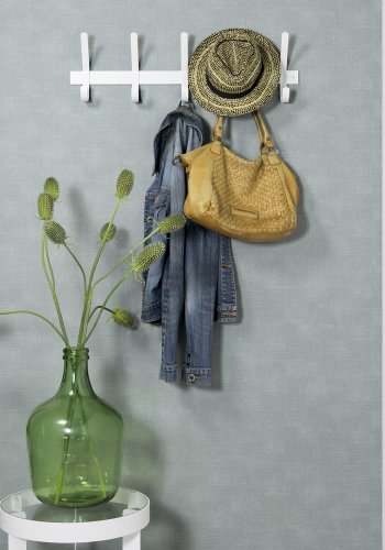 SPINDER DESIGN Dexter knaggrekke, m. 5 kroker - hvitt stl