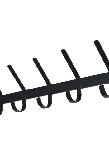 SPINDER DESIGN Dexter knaggrekke, m. 5 kroker - sort stl