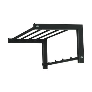 SPINDER DESIGN rektangulr Bergum knaggrekke med hylle - sort stl