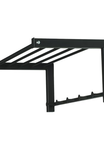 SPINDER DESIGN rektangulr Bergum knaggrekke med hylle - sort stl