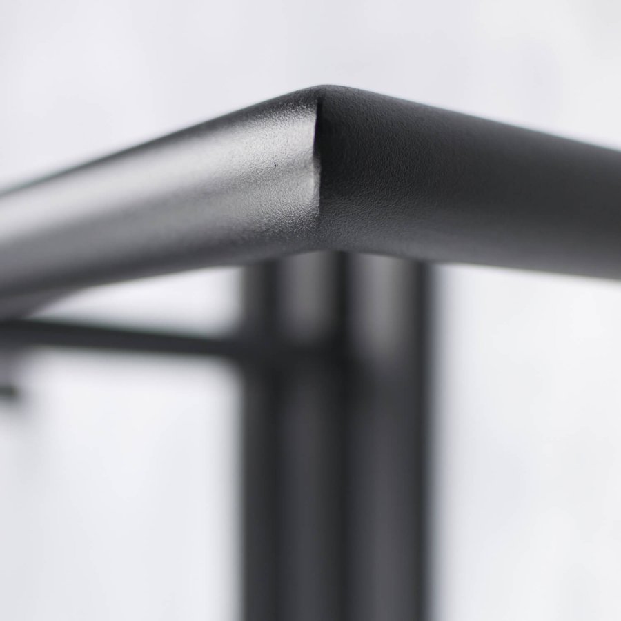 SPINDER DESIGN Senza knaggrekke, m. 2 knagger og hengerstang - sort stl