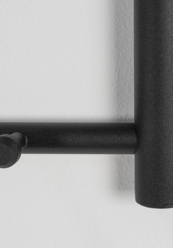 SPINDER DESIGN Suza hattehylde, m. 5 kroge - sort stl