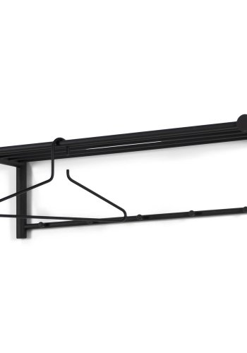 SPINDER DESIGN Suza hattehylde, m. 5 kroge - sort stl