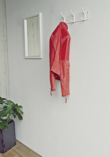 SPINDER DESIGN rektangulr Fusion knaggrekke, m. 3 kroker - hvitt stl