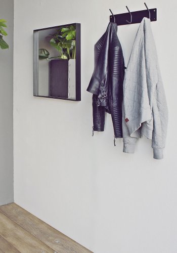 SPINDER DESIGN rektangulr Fusion knaggrekke, m. 3 kroker - sort stl