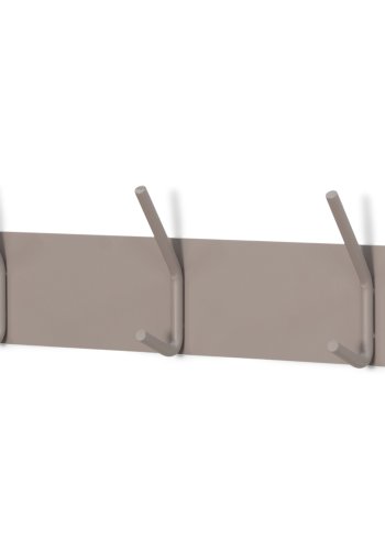 SPINDER DESIGN Fusion knaggrekke, m. 3 doble knagger - taupe pulverlakkert stl