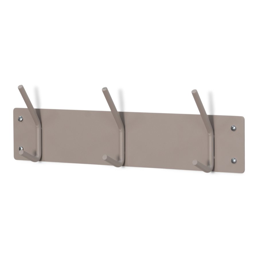 SPINDER DESIGN Fusion knaggrekke, m. 3 doble knagger - taupe pulverlakkert stl