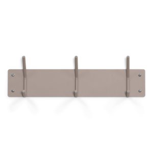 SPINDER DESIGN Fusion knaggrekke, m. 3 doble knagger - taupe pulverlakkert stl