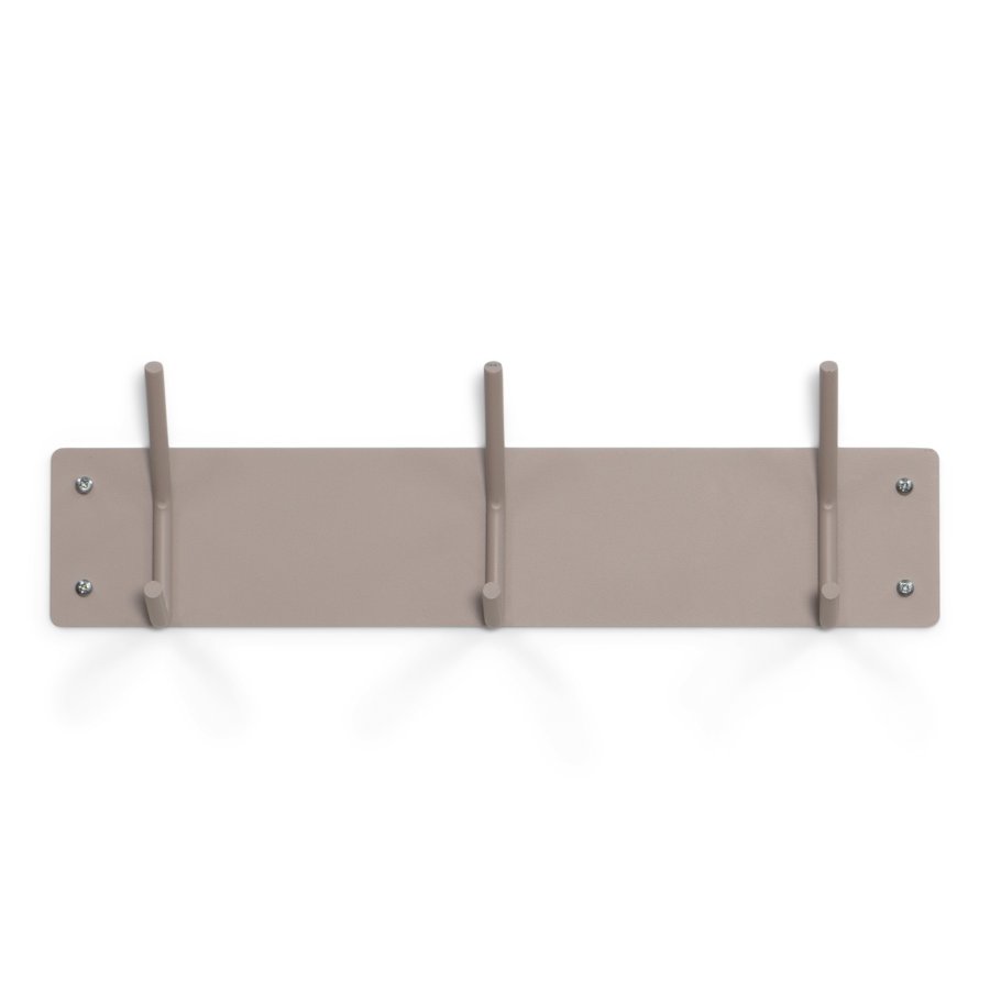 SPINDER DESIGN Fusion knaggrekke, m. 3 doble knagger - taupe pulverlakkert stl