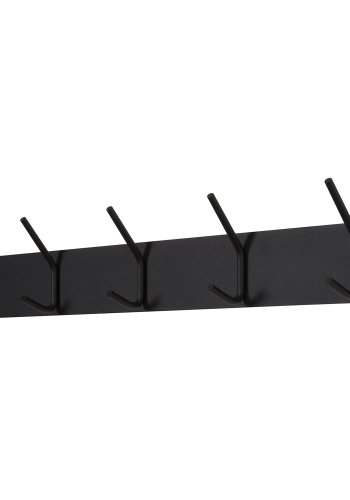 SPINDER DESIGN rektangulr Fusion knaggrekke, m. 5 kroker - sort stl