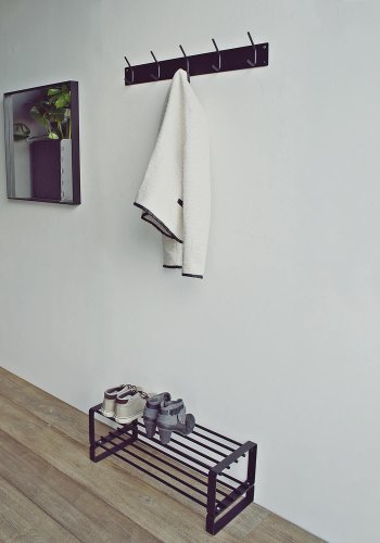 SPINDER DESIGN rektangulr Fusion knaggrekke, m. 5 kroker - sort stl