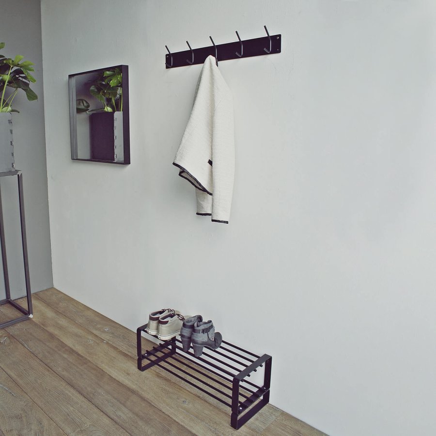 SPINDER DESIGN rektangulr Fusion knaggrekke, m. 5 kroker - sort stl