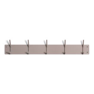 SPINDER DESIGN Fusion knaggrekke, m. 5 doble knagger - taupe pulverlakkert stl