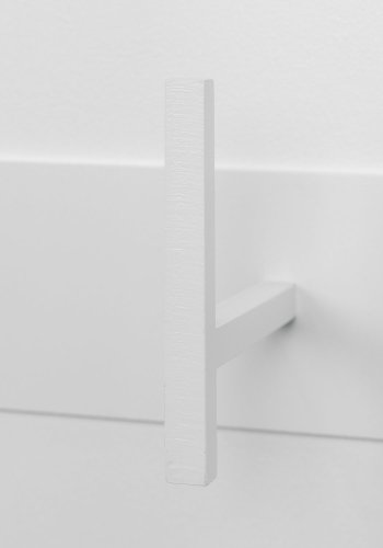 SPINDER DESIGN rektangulr Chapman knaggrekke, m. 3 kroker - hvitt stl 