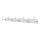 SPINDER DESIGN rektangulr Chapman knaggrekke, m. 5 kroker - hvitt stl