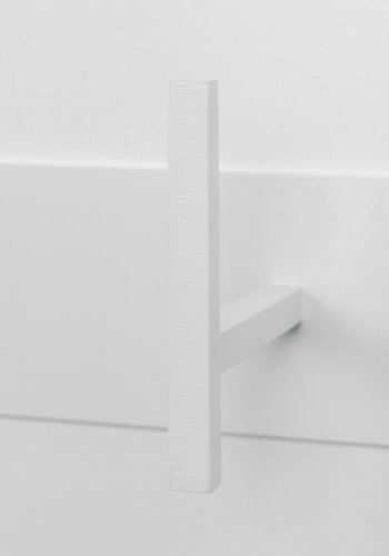 SPINDER DESIGN rektangulr Chapman knaggrekke, m. 5 kroker - hvitt stl