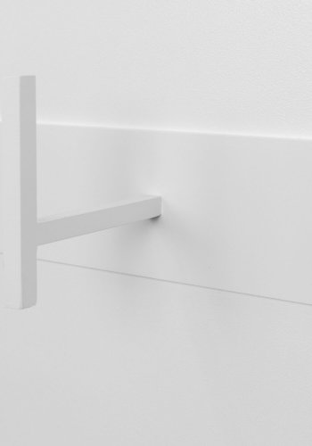 SPINDER DESIGN rektangulr Chapman knaggrekke, m. 5 kroker - hvitt stl