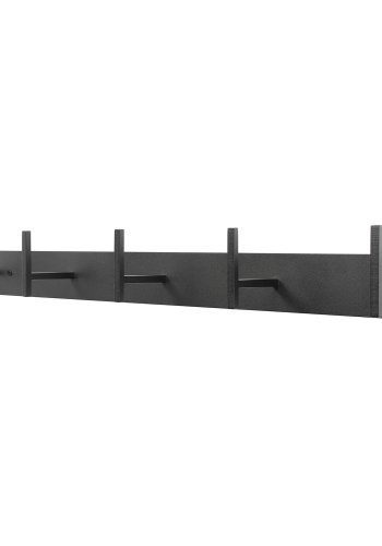 SPINDER DESIGN rektangulr Chapman knaggrekke, m. 5 kroker - sort stl 