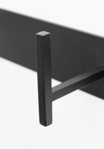 SPINDER DESIGN rektangulr Chapman knaggrekke, m. 5 kroker - sort stl 