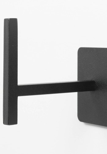 SPINDER DESIGN rektangulr Chapman knaggrekke, m. 5 kroker - sort stl 