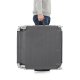 SONGMICS GCB22GYV2 solseng, Stor, m. nakkest�tte, justerbar rygl�n, solsk�rm, foldbar - r�ggr� stof og st�l (71x200)