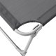 SONGMICS GCB22GYV2 solseng, Stor, m. nakkest�tte, justerbar rygl�n, solsk�rm, foldbar - r�ggr� stof og st�l (71x200)