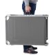 SONGMICS liggestol, solseng, hvilestol med solsk�rm, justerbar rygl�n, foldbar, let, 55 x 193 x 31 cm, lasteevne 150 kg, til have, terrasse, r�get gr� GCB19GYV1