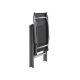 SONGMICS S�t med 2 foldbare havestole, udend�rs stole med holdbar aluminiumsstruktur, 8-vinkels l�nel�n, maks. kapacitet 120 kg, sort GCB29BK