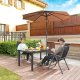 SONGMICS S�t med 2 foldbare havestole, udend�rs stole med holdbar aluminiumsstruktur, 8-vinkels l�nel�n, maks. kapacitet 120 kg, sort GCB29BK