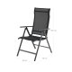 SONGMICS S�t med 2 foldbare havestole, udend�rs stole med holdbar aluminiumsstruktur, 8-vinkels l�nel�n, maks. kapacitet 120 kg, sort GCB29BK