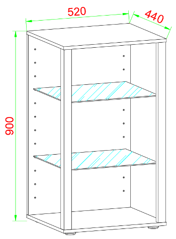 VCM NORDIC Glasol XL vitrineskap, m. 2 glasshyller - antrasittgrtt tre