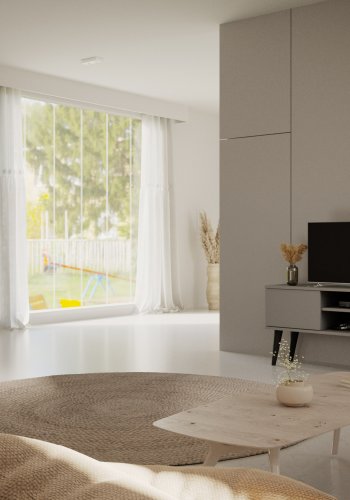 KOCOT Toronto kommode, m. 3 drer og 3 hyller - gr bketre