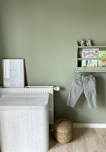 SONGMICS vasketjskurv, m. 3 sektioner, clip-on lg og hndtag - hvid bomuld og hvid bambus