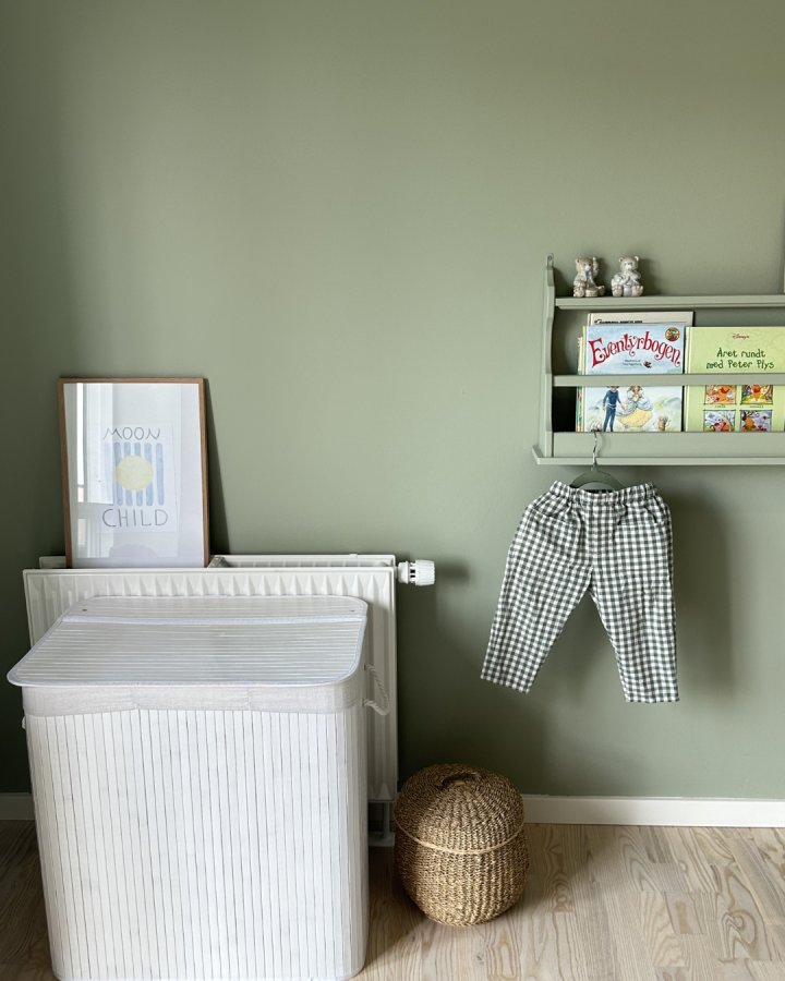 SONGMICS vasketjskurv, m. 3 sektioner, clip-on lg og hndtag - hvid bomuld og hvid bambus