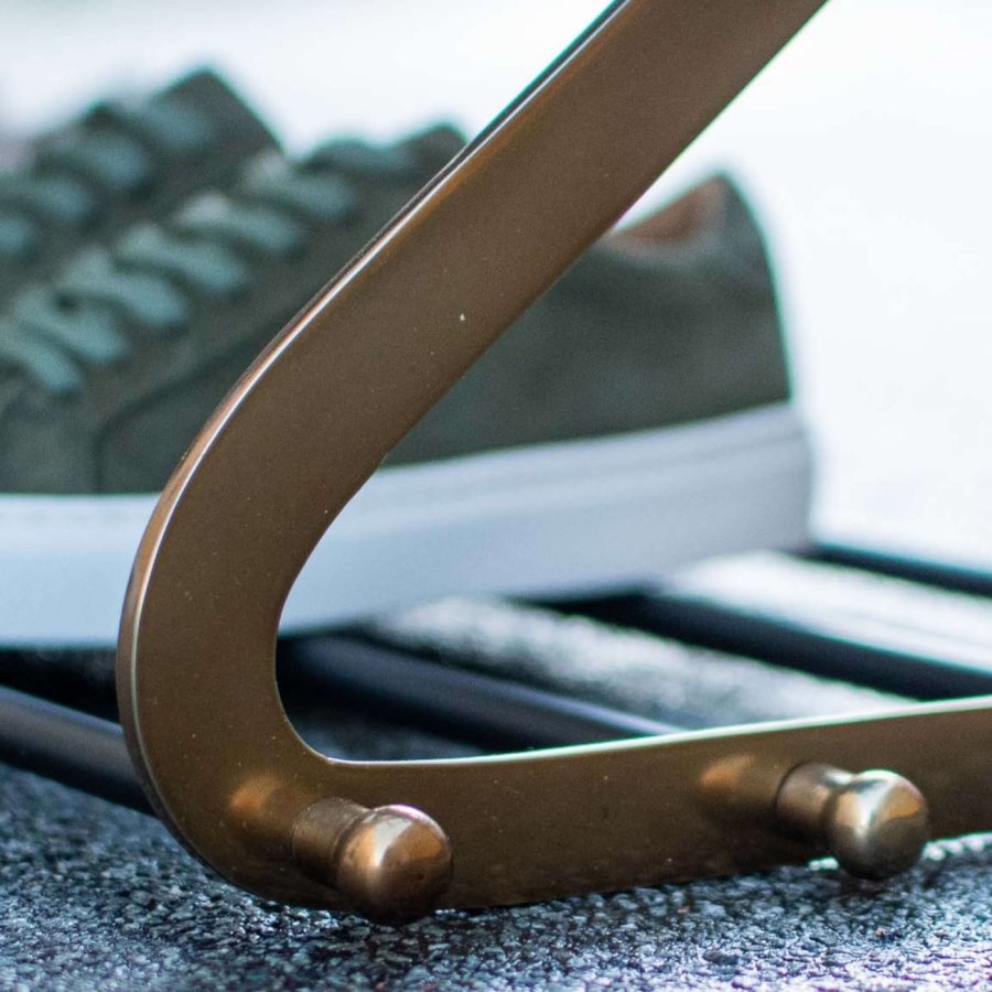 KARE DESIGN Walk Big skohylle - messing og svart metall, m. 3 hyller