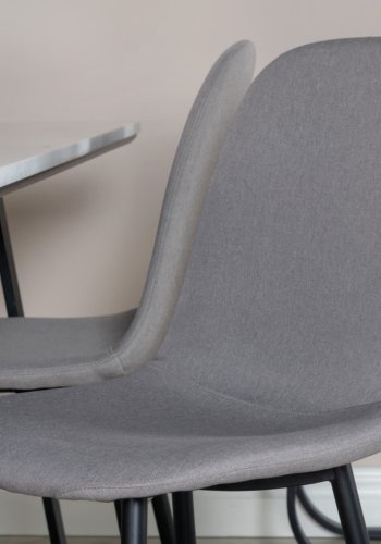 VENTURE DESIGN Polar spisestol - gr polyester og sort metall