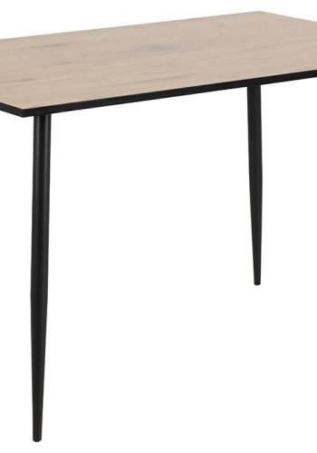 ACT NORDIC Wilma Esstisch - natur/schwarz Melamin Wildeiche/Metall, rechteckig (120x80) 