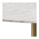 ACT NORDIC Corby Runt Matbord - Vit Marmor och Metall med Mssing ( 105 cm)