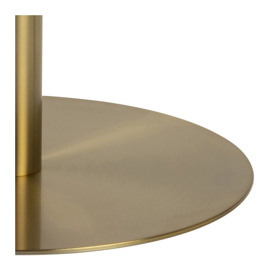 ACT NORDIC Corby Runt Matbord - Vit Marmor och Metall med Mssing ( 105 cm)